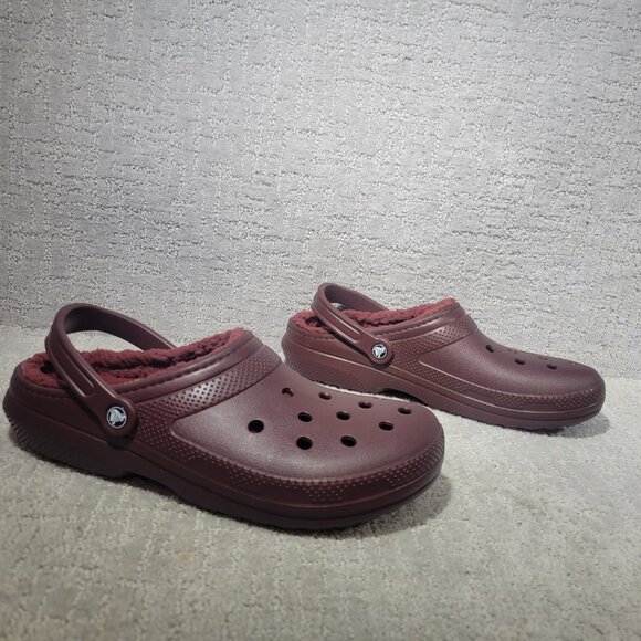Crocs Men's Size US 13 Dark Cherry Classic Slip On Casual Lined Clogs 203591 - Picture 5 of 10